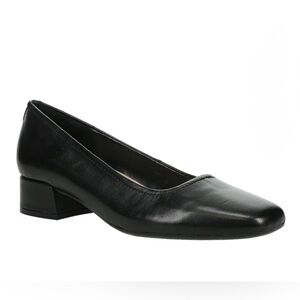 NIB Easy‎ Spirit Women’s Black Low Block Heel Square Toe Pumps Size 12M